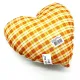 Coussin Coeur 28 cm Lovely Elsa rembourré Vichy orange