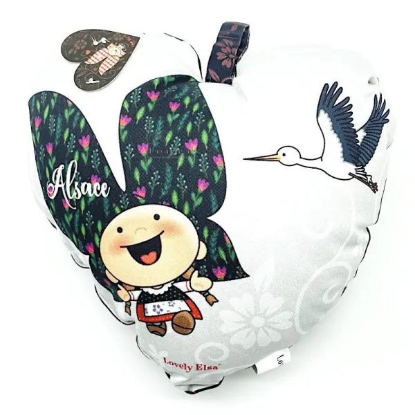 Heart Cushion 28cm Lovely Elsa padded multi Flowers