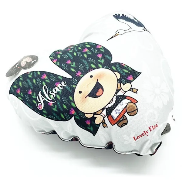 Herz Kissen 28 cm schöne Elsa Padded Multi Blumen