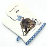 Lovely Alsace Gingham Blue Kitchen Glove