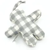 Bonhomme Mannele in grey Gingham fabrics to hang
