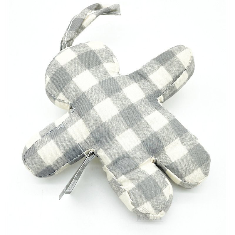 Bonhomme Mannele in grey Gingham fabrics to hang