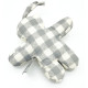 Bonhomme Mannele in grey Gingham fabrics to hang