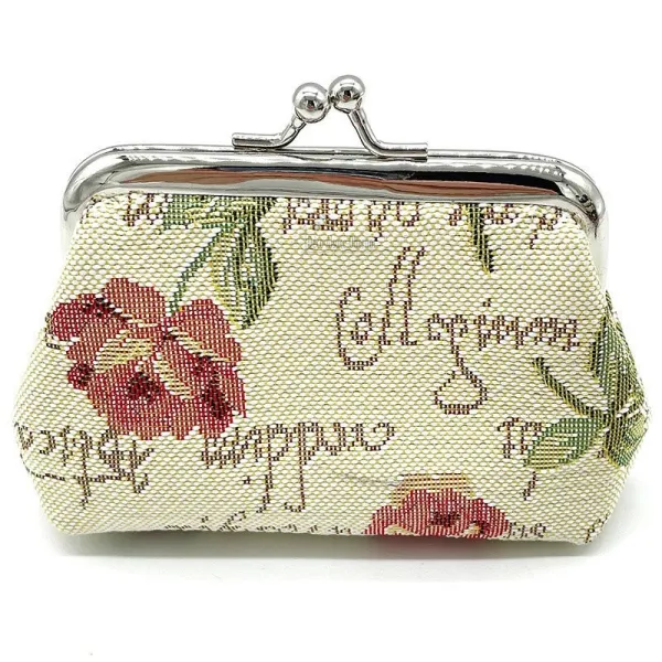 Purse with pink flower clasp