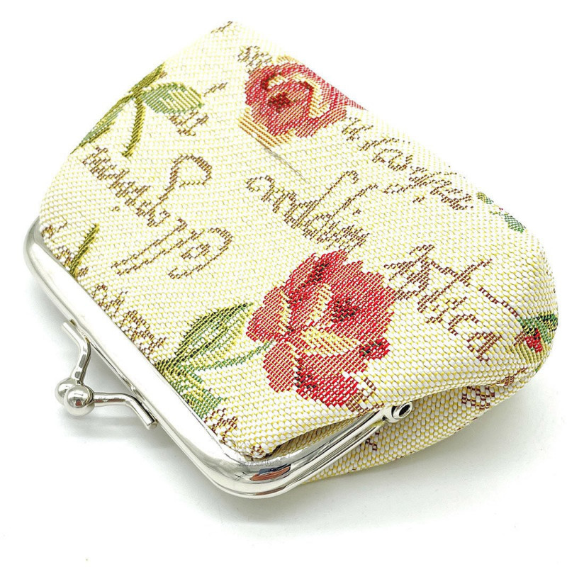Purse with pink flower clasp