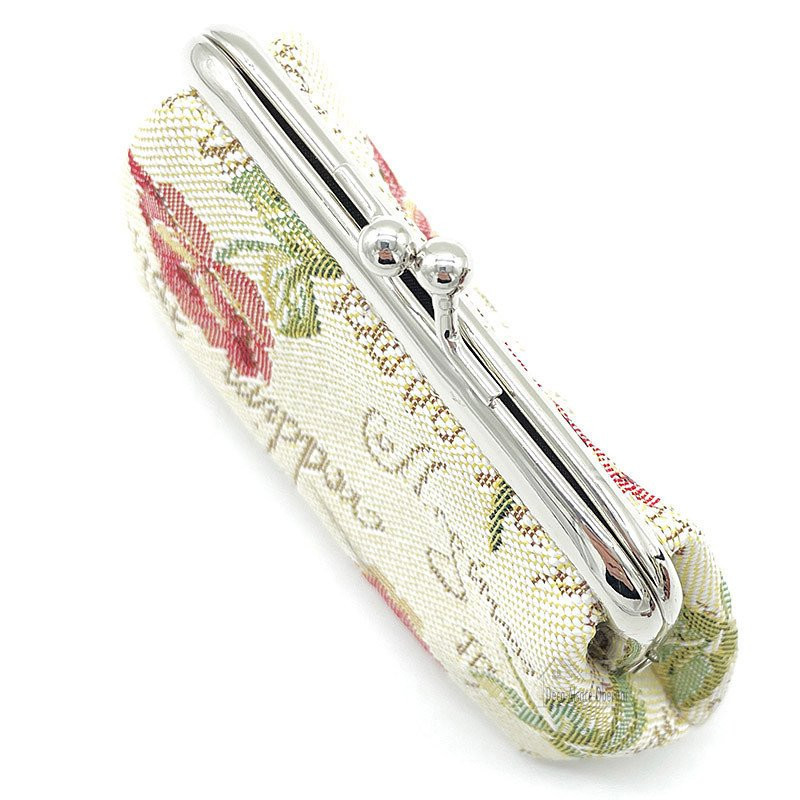 Purse with pink flower clasp