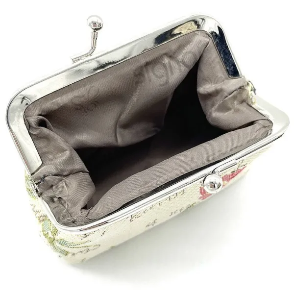 Purse with pink flower clasp