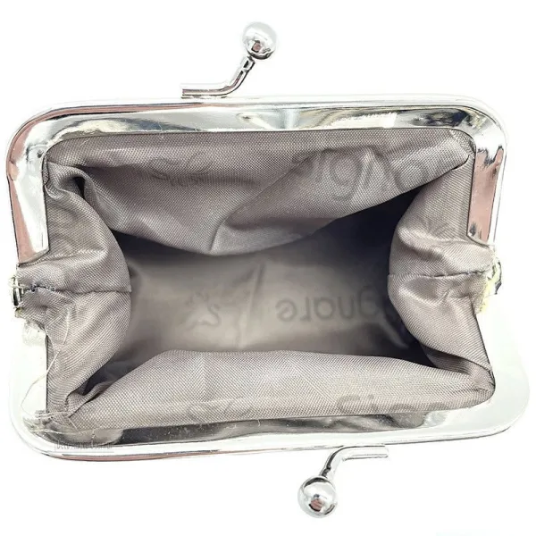 Purse with pink flower clasp