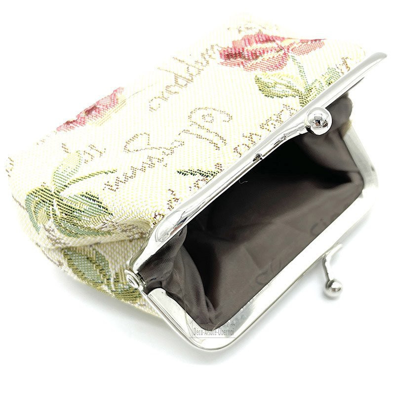 Purse with pink flower clasp