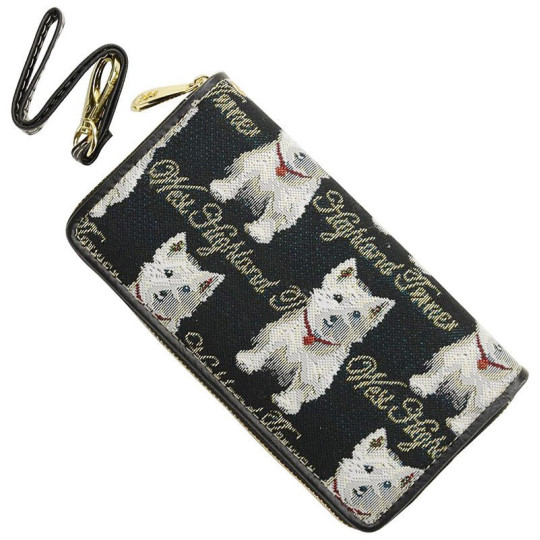 Geldbörse mit Handschlaufe mit Westie-Hund-Motiv