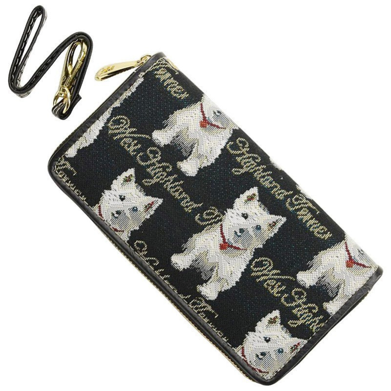 Geldbörse mit Handschlaufe mit Westie-Hund-Motiv