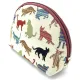 Pochette écru avec zip Chat en Couleur