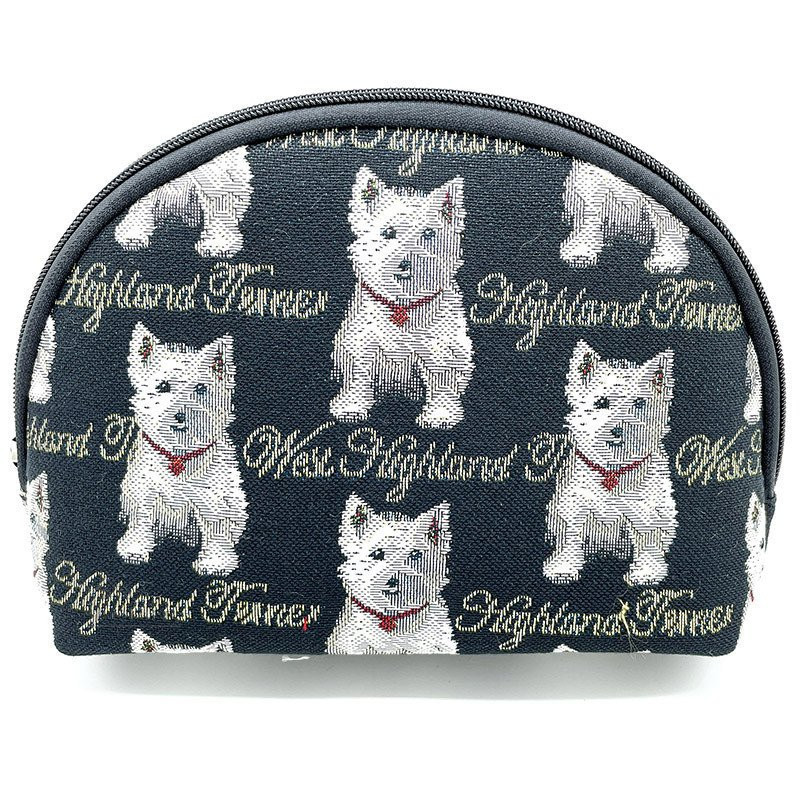 Beutel mit Reißverschluss Motiv Hund Westies