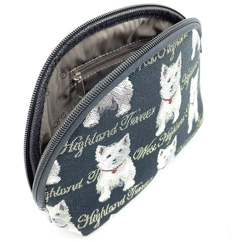 Beutel mit Reißverschluss Motiv Hund Westies