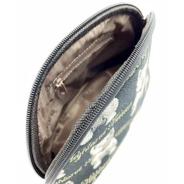 Pouch with zip Westie dog motif