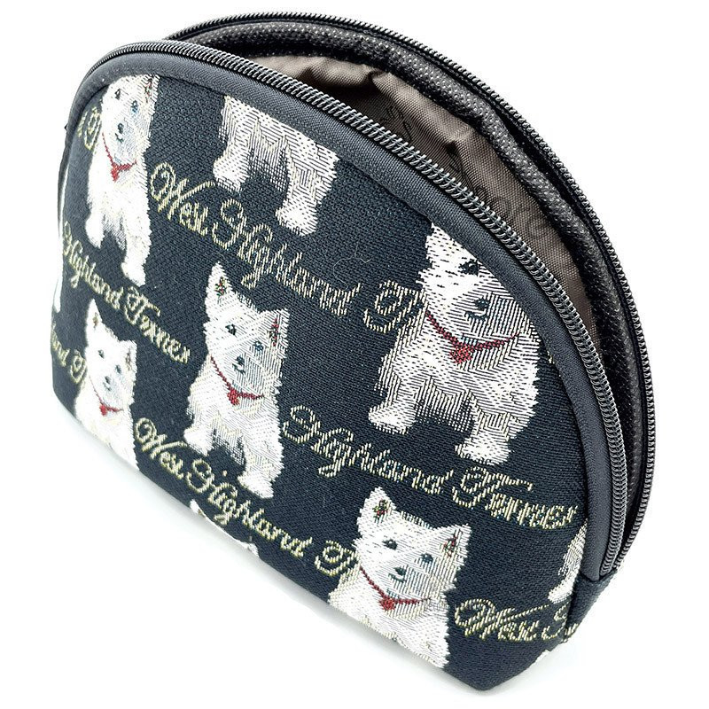 Beutel mit Reißverschluss Motiv Hund Westies