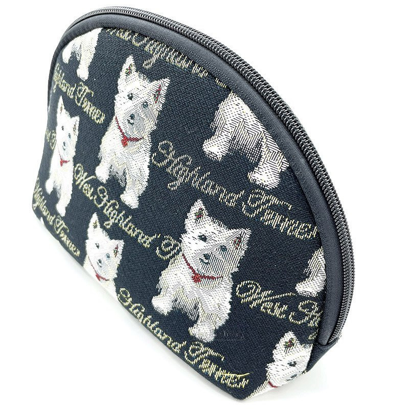 Beutel mit Reißverschluss Motiv Hund Westies