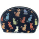 Black clutch bag with zip Cat in Colour