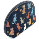 Black clutch bag with zip Cat in Colour