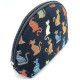 Black clutch bag with zip Cat in Colour
