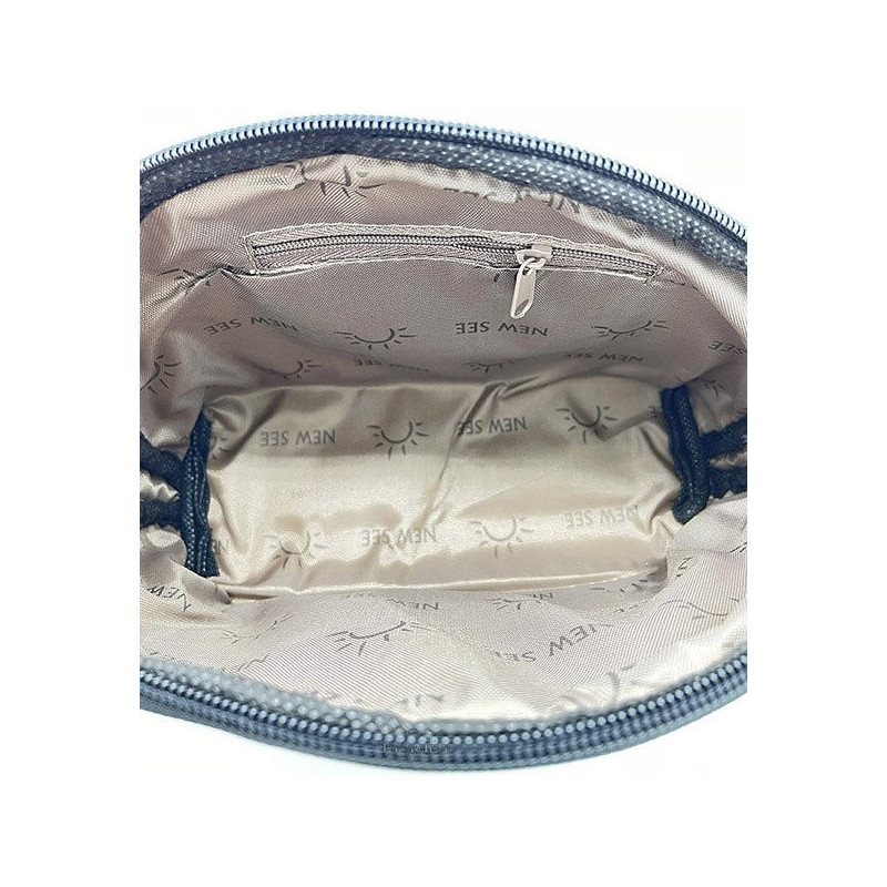 Pochette noire avec zip Chat en Couleur