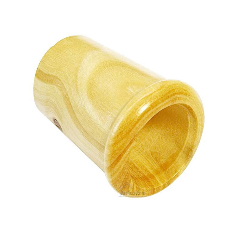 Wooden thimble with a stork in its nest and Alsace
