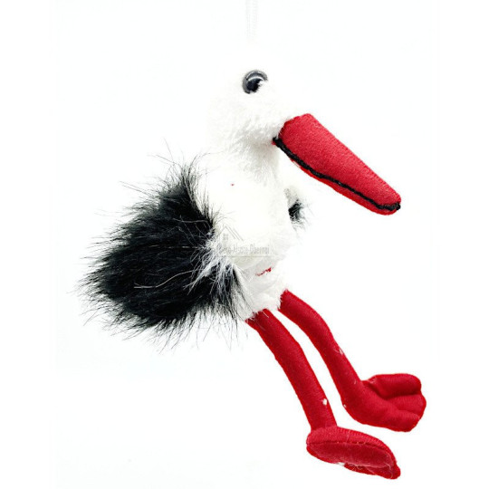 Cigogne d'Alsace en Peluche 25 cm brodé Alsace