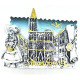 Alsatian silver decorative magnet and Strasbourg cathedral