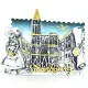 Magnet Décoratif Argenté Alsacienne et Cathédrale de Strasbourg