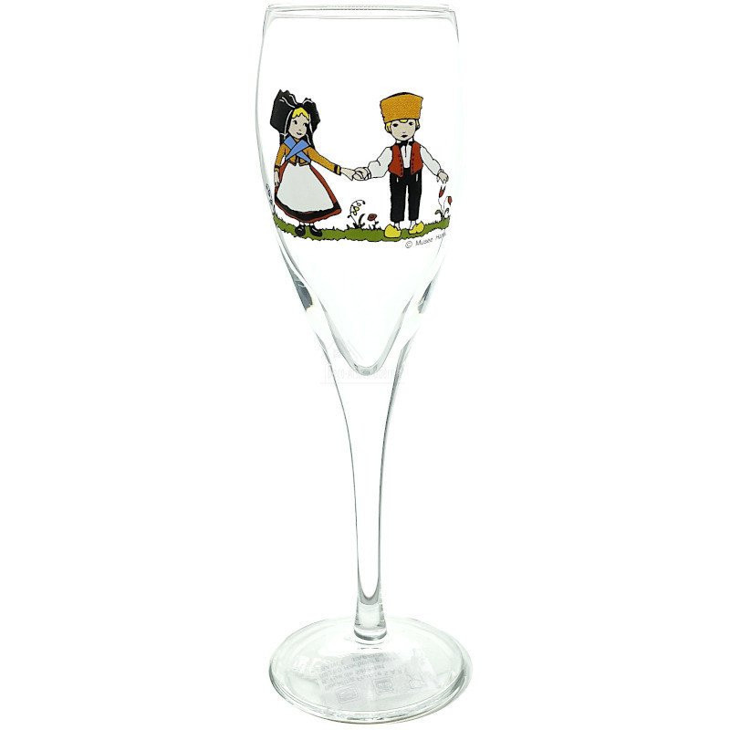 6 Flûtes à Champagne d'Alsace décor Hansi