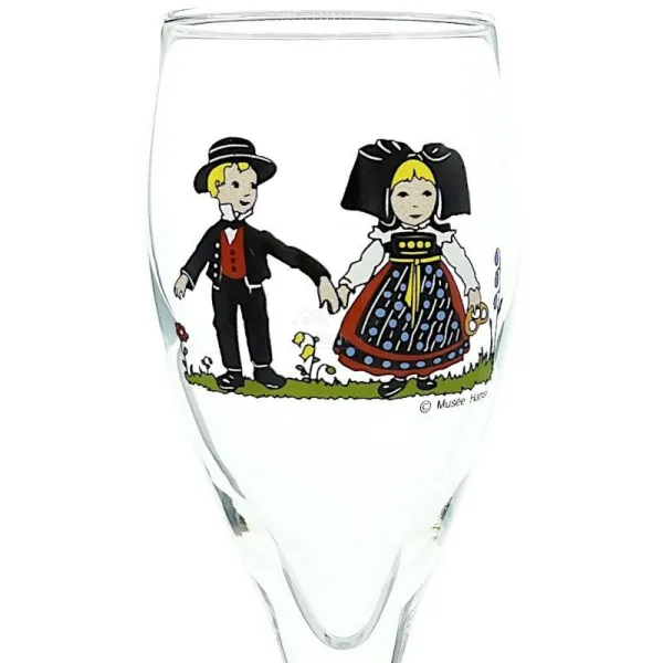6 Flûtes à Champagne d'Alsace décor Hansi