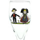 6 Champagne Flutes of Alsace Decor Hansi