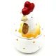Poule en Céramique Bonbonnière à pois orange