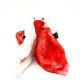 Doudou Peluche Cigogne d'Alsace brodé I Love Alsace 32 cm