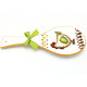 Ceramic spoon rest hen and knot decor