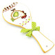 Ceramic spoon rest hen and knot decor