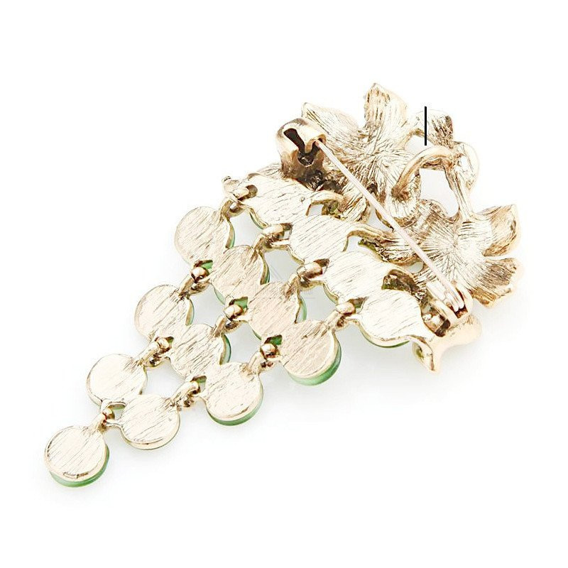 Golden Brooch Articulated Fancy Bunch of Grapes