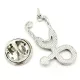 Broche Pin's argenté Fantaisie Stéthoscope Noir émaillé