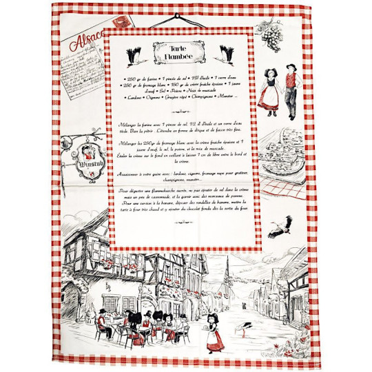Dish Towel Recipe de la Flammekueche