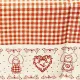 Chemin de Table Alsace Vichy décor Coeur et Alsacienne 40 cm x 150 cm