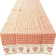 Chemin de Table Alsace Vichy décor Coeur et Alsacienne 40 cm x 150 cm
