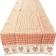 Chemin de Table Alsace Vichy décor Coeur et Alsacienne 40 cm x 150 cm