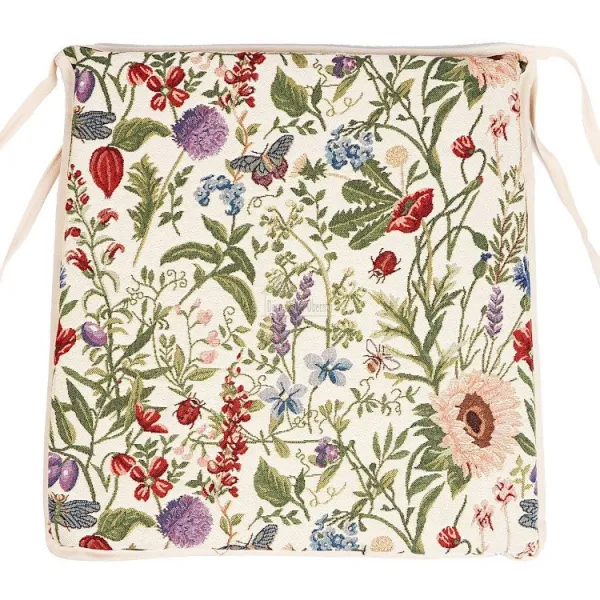 Comfortable Chair Cover with Garden Flowers motif