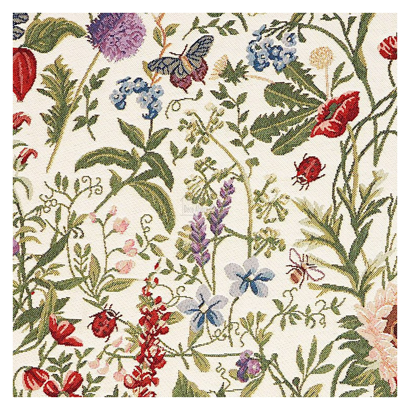 Bequeme Stuhlrolle mit Gartenblumenmotiv
