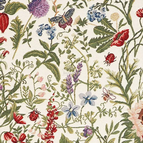 Bequeme Stuhlrolle mit Gartenblumenmotiv