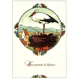 Carte Postale Hansi Une Pensée d'Alsace