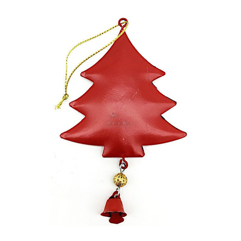 Sapin à suspendre en Métal rouge décor Noël
