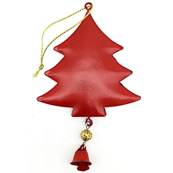 Christmas tree to hang in red metal