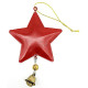 Red metal hanging star with Snowflakes decor