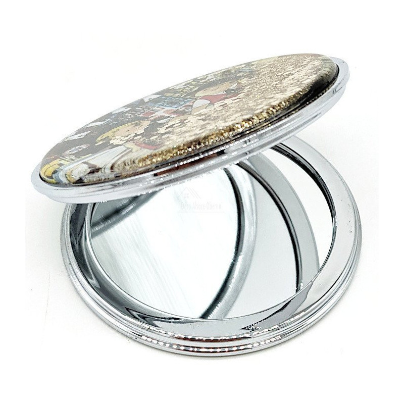 Alsatian Bag Mirror with Alsace Marking Sequins